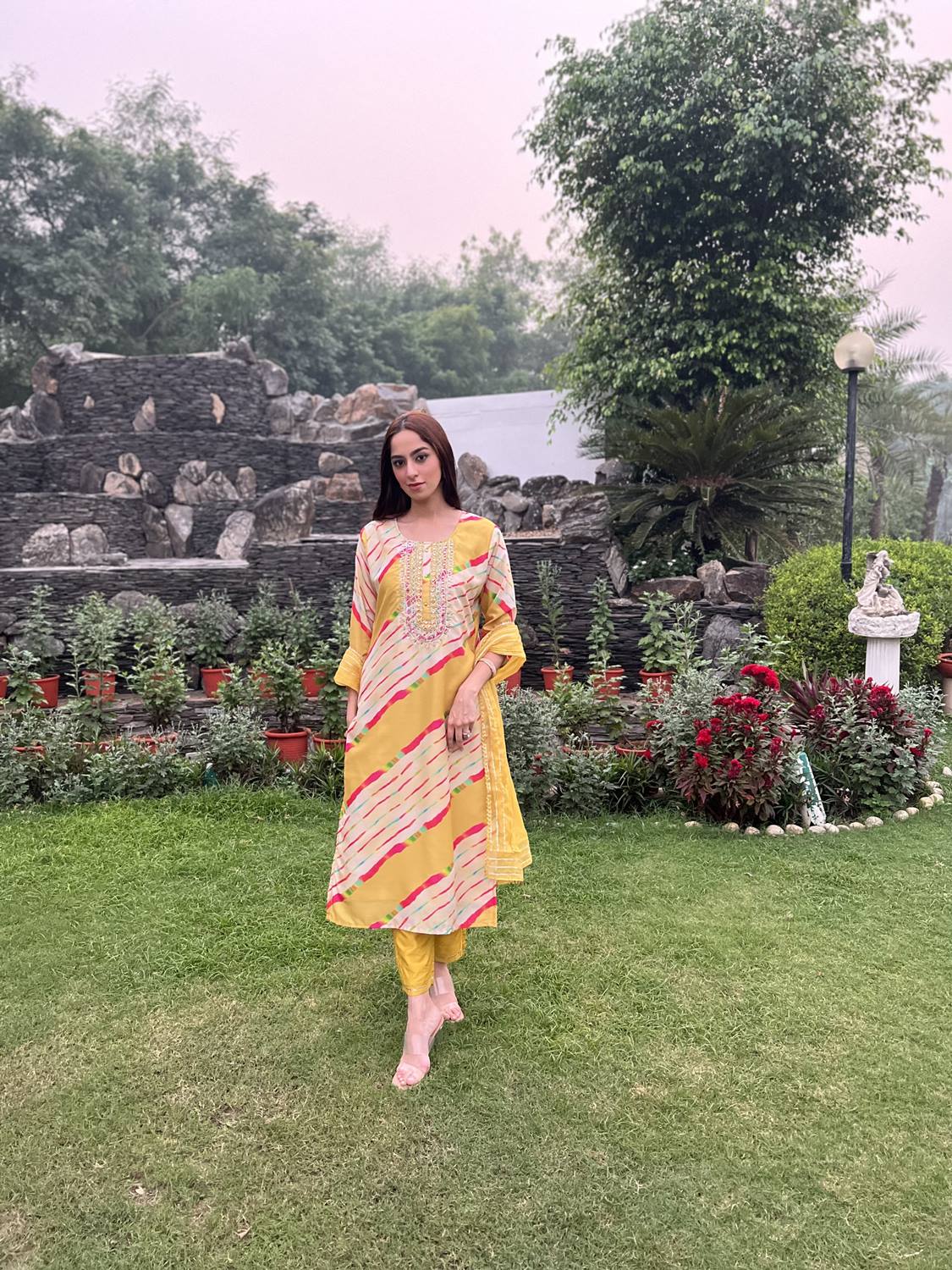 Silk Embroidered Suit Set