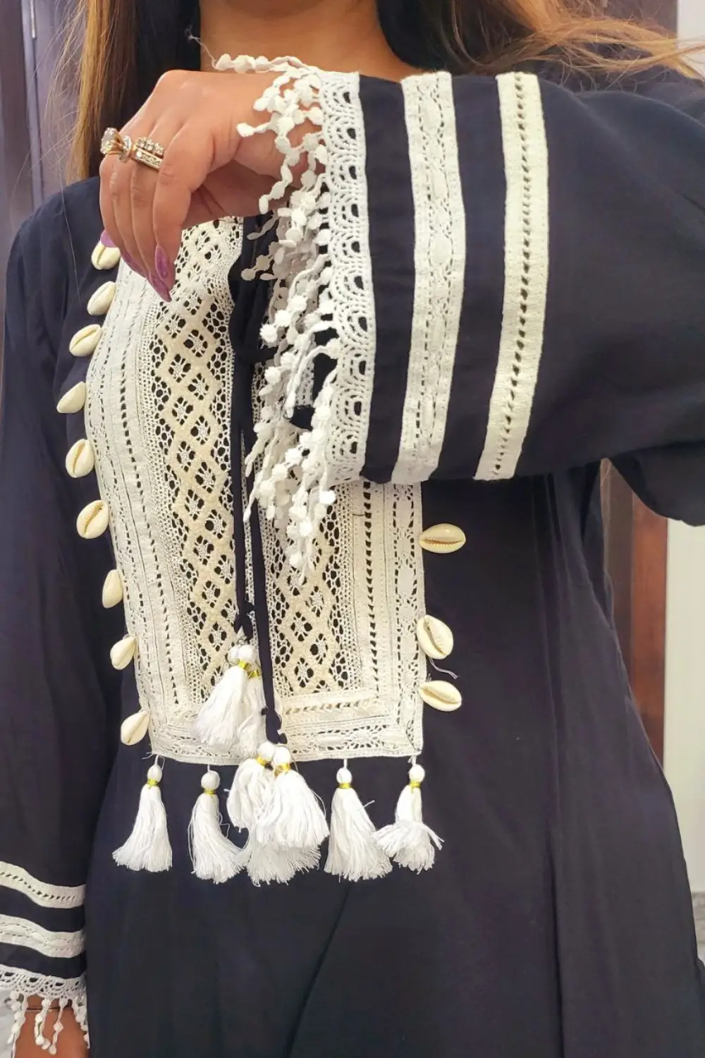 Royal Attire Heavy Reyon Co-ord Set (Black)