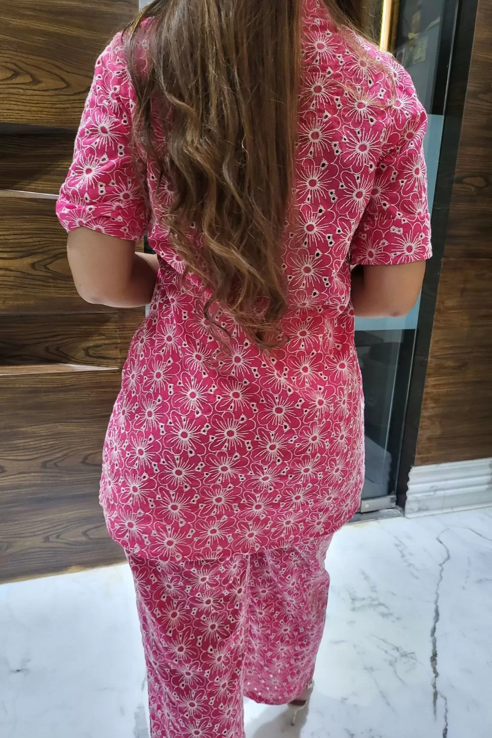 Pure Cotton Shiffli Luxury Coord Set