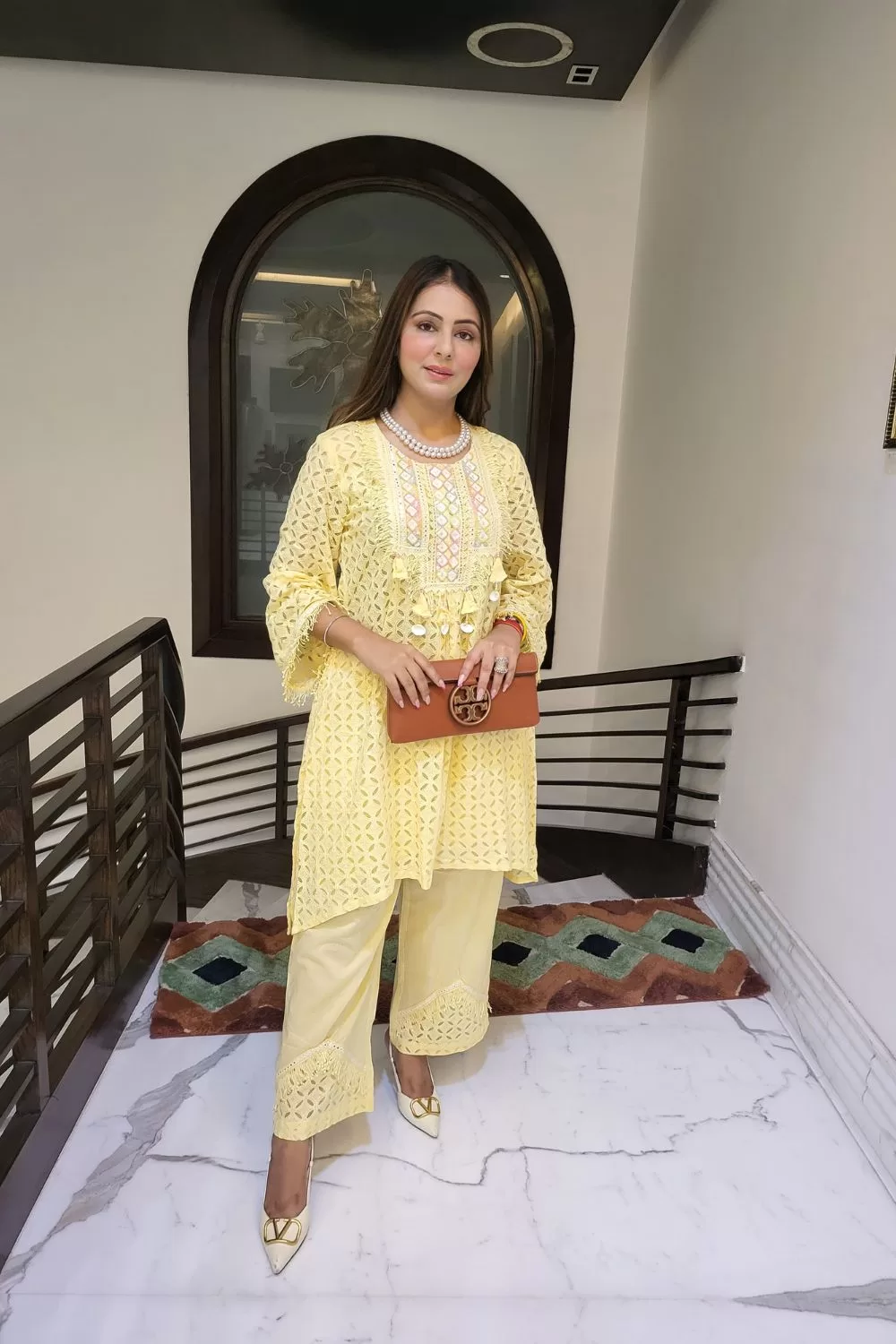 Pure Cotton Hand Embroidered Co-Ord Set