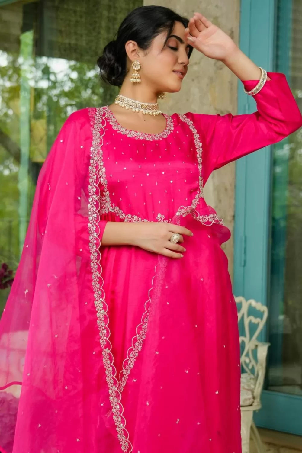 Silk Hand Embroidered Luxury Suit Set