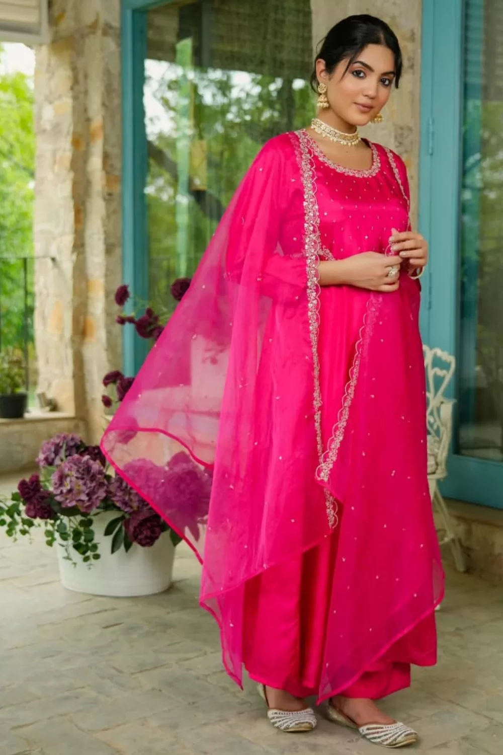 Silk Hand Embroidered Luxury Suit Set