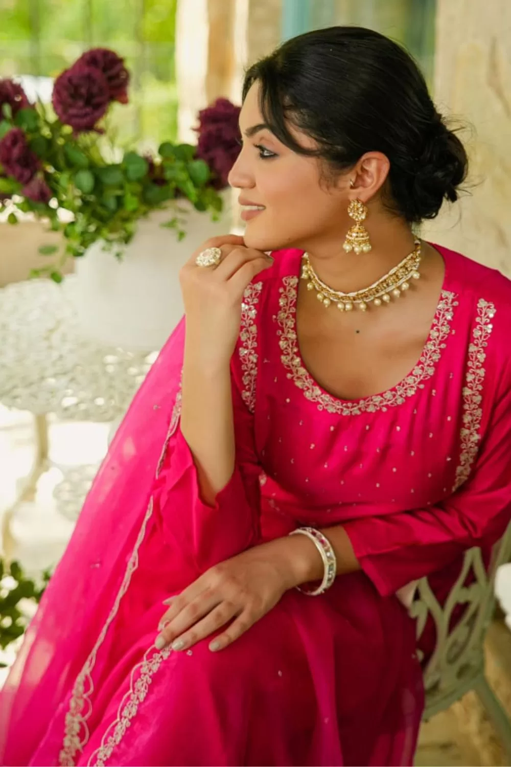 Silk Hand Embroidered Luxury Suit Set