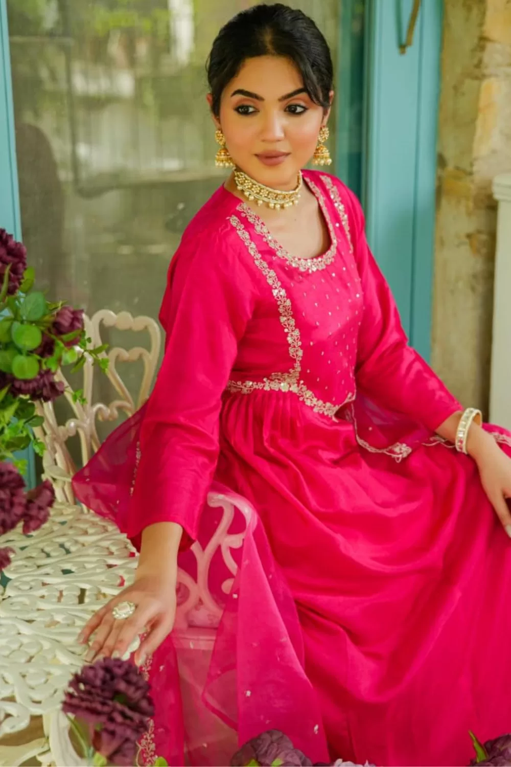 Silk Hand Embroidered Luxury Suit Set