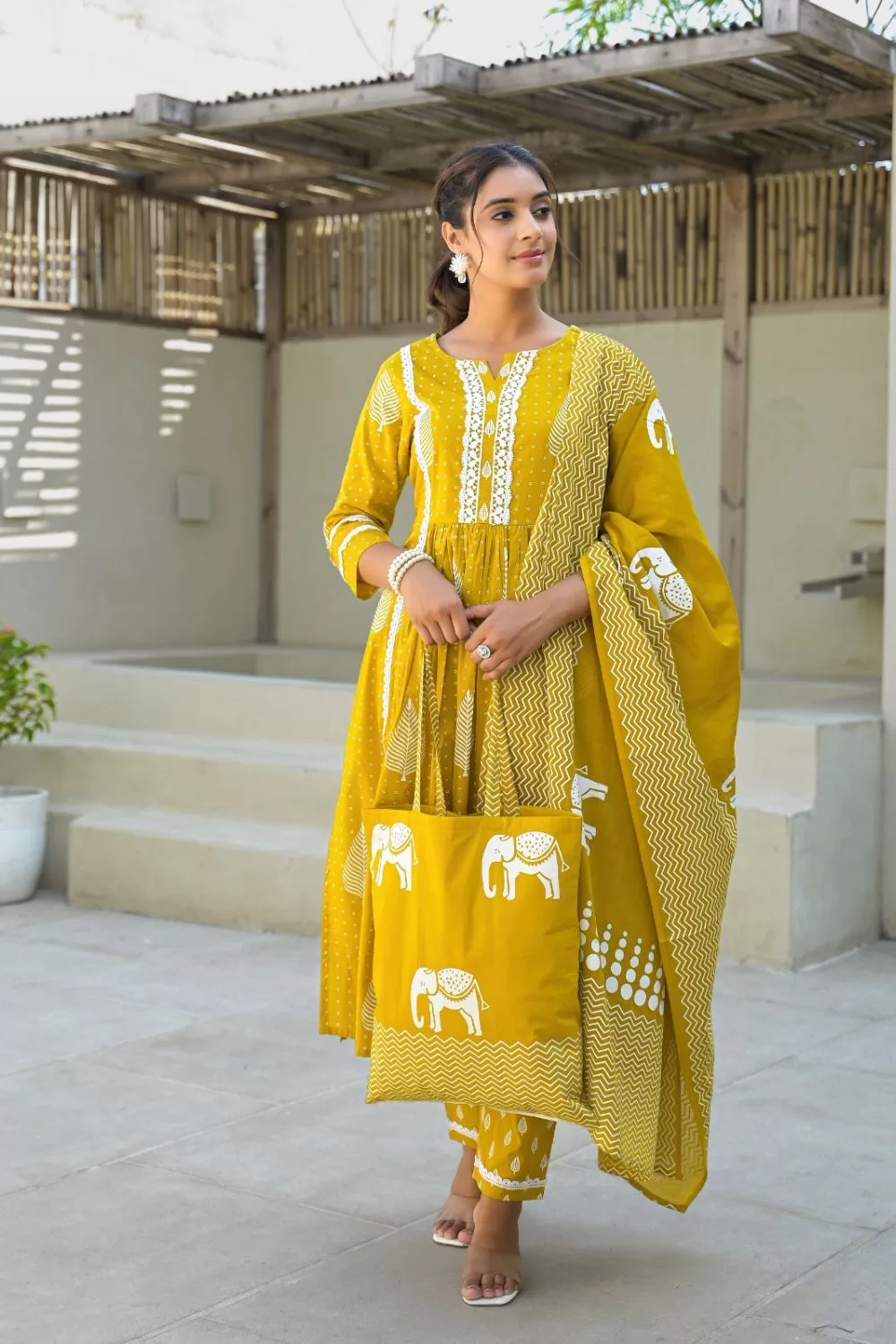 Pure Cotton Block Print Suit Set