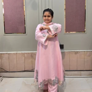 Blush Pink Premium Pakistani Designer Suit in Pure Crepe
