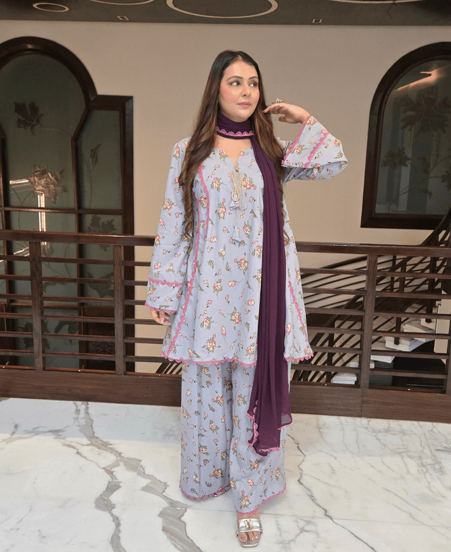 Saanjh Crepe Peplum Plazo Set - Image 5