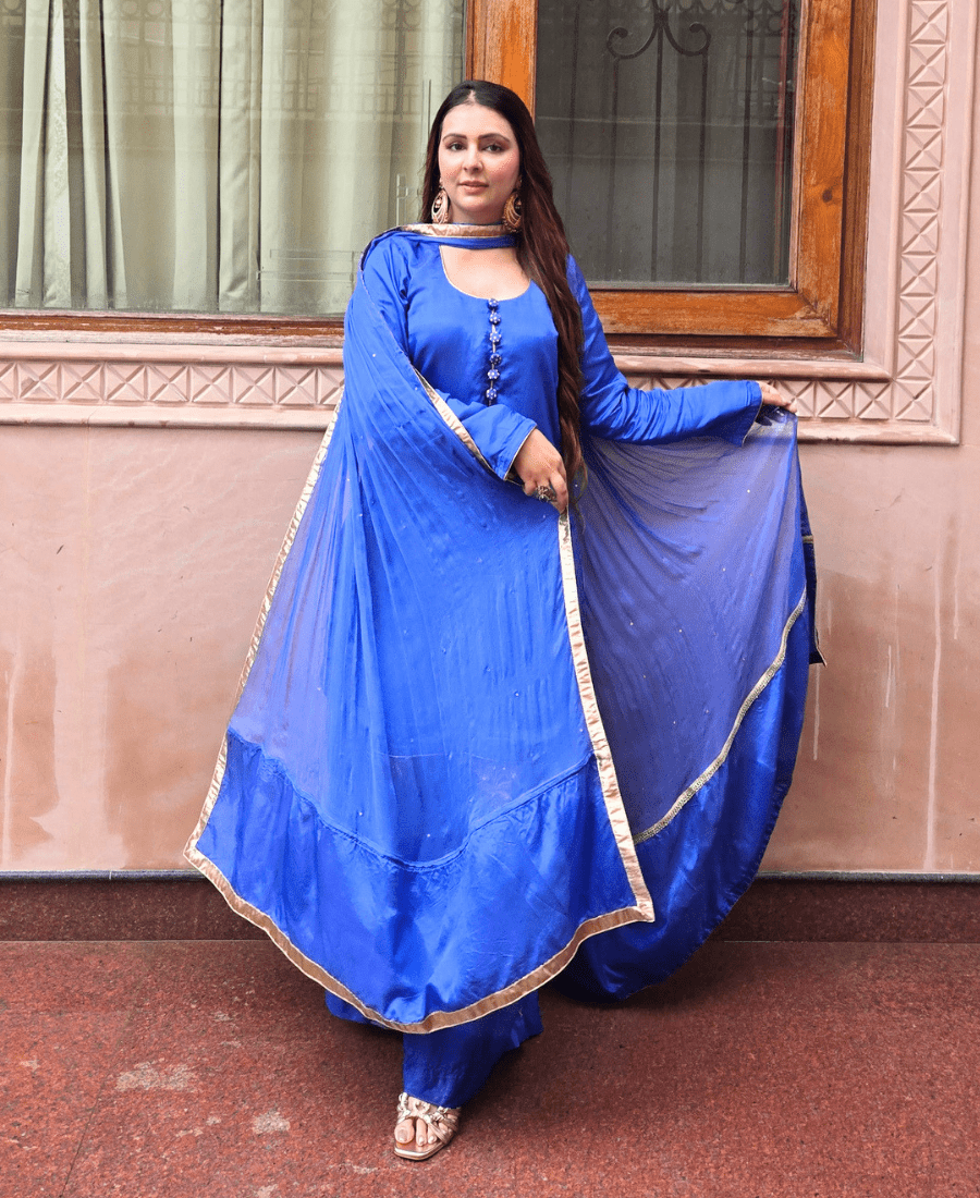 Pure Crepe Silk Sharara Set with Hand Embroidery - Image 8