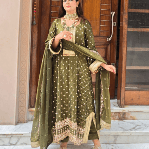 ZAREEN Premium Hand-Embroidered Tissue Suit