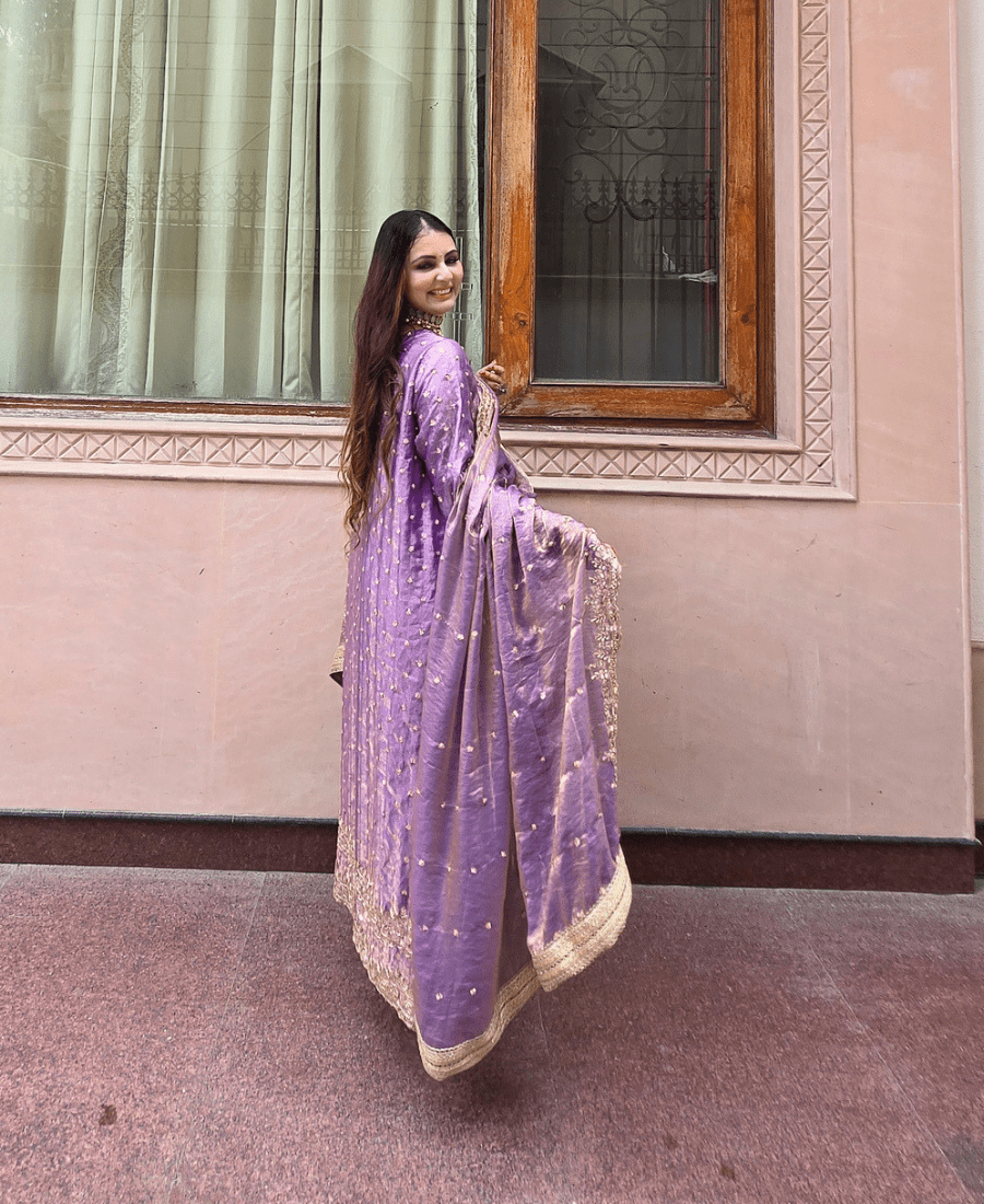 Zohra Premium Hand-Embroidered Tissue Suit - Image 7