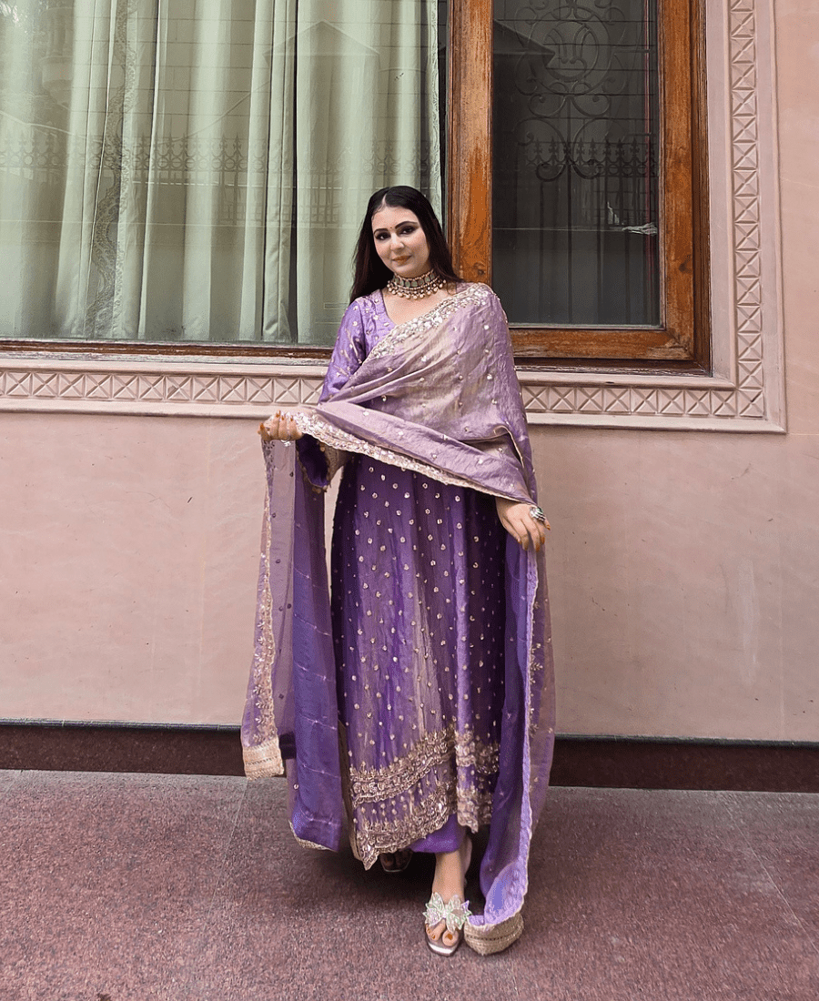 Zohra Premium Hand-Embroidered Tissue Suit - Image 2