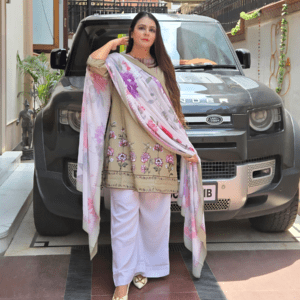 Pakistani Pure Crepe Kurta Set with Digital Print Dupatta