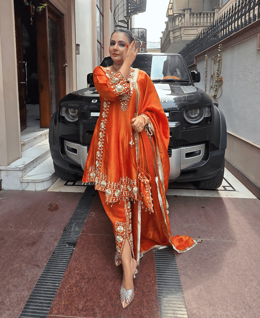 Glass Tissue Dhoti Kurta Set - Image 3