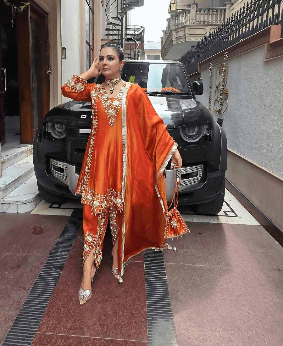 Glass Tissue Dhoti Kurta Set - Image 7